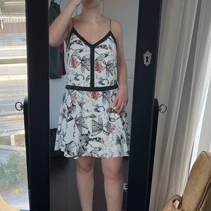 Silk fish print dress